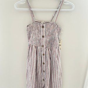 Striped Smocked Striped Dress Garage